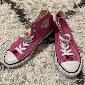 PINK CONVERSE HIGH TOPS